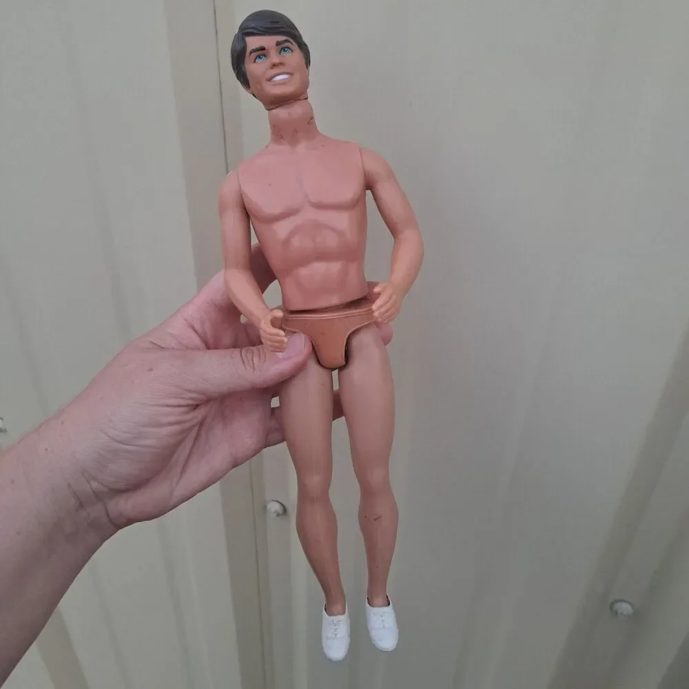 Vintage 1968 Ken Barbie 60's Boyfriend Doll Brown Hair Hong Kong Mattel